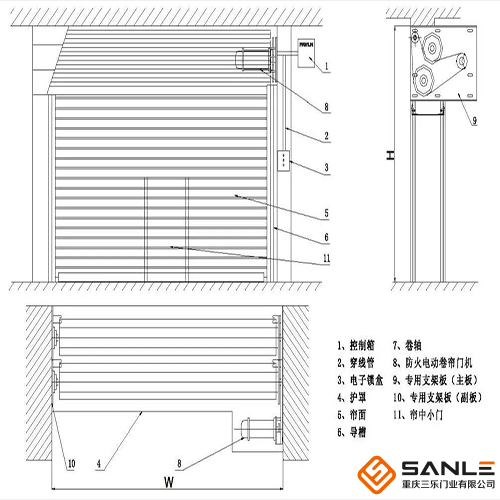 防火卷簾門結(jié)構(gòu)圖